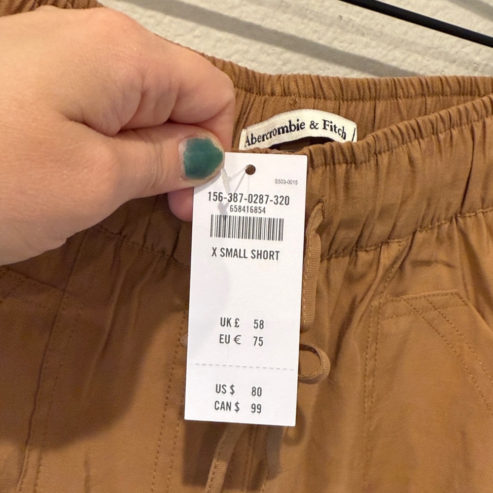 Abercrombie & Fitch Modal Blend Khaki Brown Joggers Women’s Extra Small Short